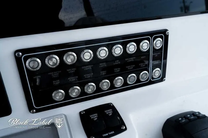 Slide: The Image of Control panel of 2025 Sea Fox 288 Commander Center Console boat. - 22
