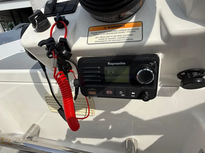 Slide: The Image of 2019 Williams Jet Tenders Sportjet 395 dashboard with Raymarine equipment and safety features. - 27