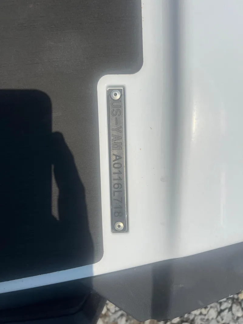 Slide: The Image of Close-up of 2018 Yamaha WaveRunner EX Sport identification plate. - 5