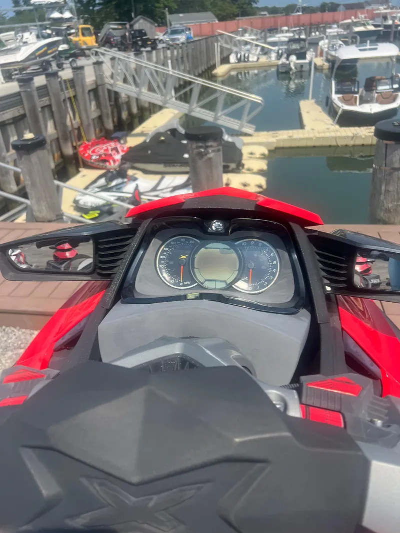 Slide: The Image of 2014 Sea-Doo RXT-X aS 260 dashboard view at marina. - 4