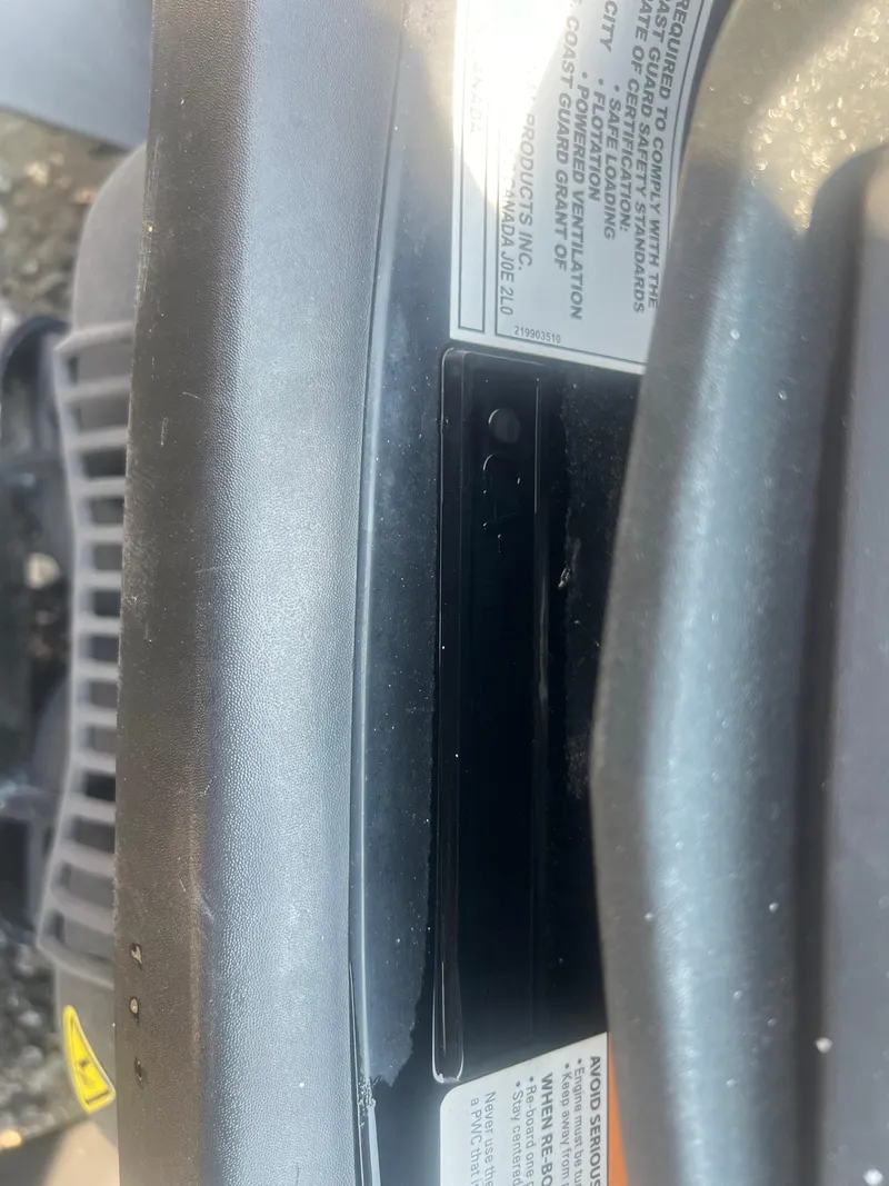 Slide: The Image of Close-up of 2014 Sea-Doo RXT-X aS 260 dashboard with warning labels. - 6