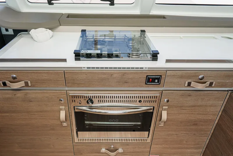Slide: The Image of Modern kitchen in 2025 Bali CATSPACE yacht with stove and oven. - 45