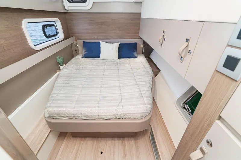 Slide: The Image of 2025 Bali CATSPACE cabin interior with cozy bed and modern design. - 47