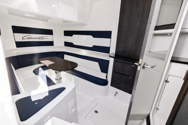 Slide: The Image of Interior of 2023 Cigarette 42 Auroris boat with sleek seating and modern design. - 30