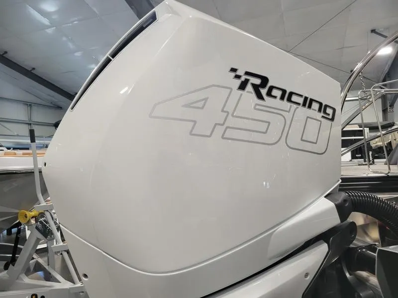 Slide: The Image of 2024 Barletta LEGGERA R26UCA with Racing 450 engine in showroom. - 6