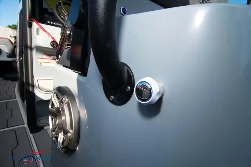 Slide: The Image of 2024 Glasstream 32 GSX boat interior with speaker and control panel. - 21