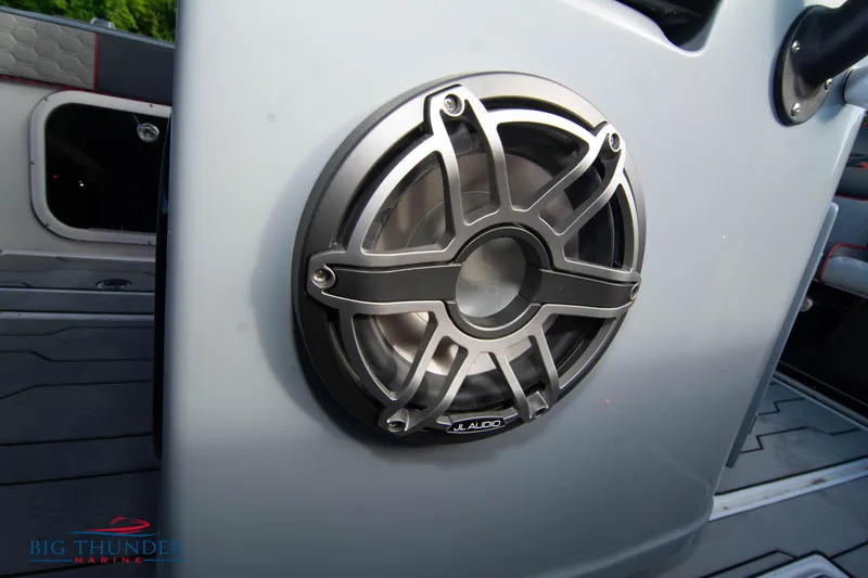 Slide: The Image of 2024 Glasstream 32 GSX boat speaker detail, featuring sleek design and modern audio technology. - 40