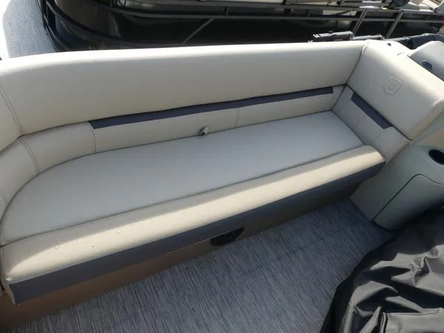 Slide: The Image of 2025 Godfrey Pontoons Sweetwater 2286 SB, beige seating, modern design. - 10