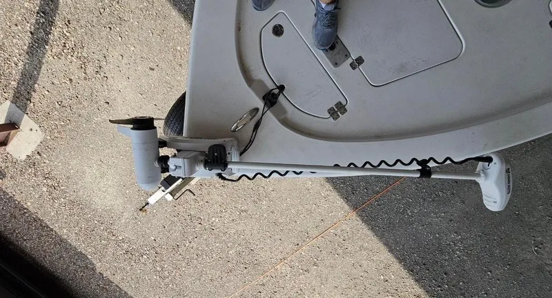 Slide: The Image of 2020 Sea Pro 248 Bay boat with trolling motor on deck. - 22