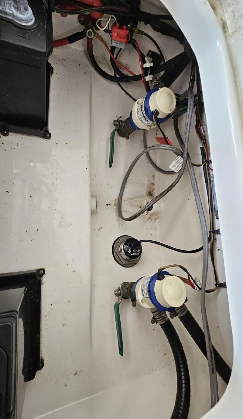 Slide: The Image of 2020 Sea Pro 248 Bay boat interior wiring and components. - 36