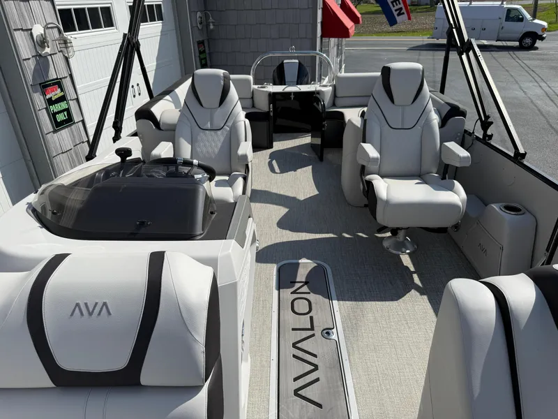 Slide: The Image of 2025 Avalon 2385 Catalina Quad Lounger interior with luxurious seating and modern design. - 18