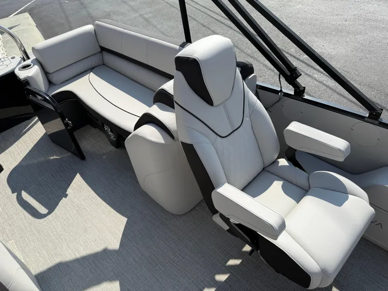 Slide: The Image of 2025 Avalon 2385 Catalina Quad Lounger interior with plush seating and modern design. - 20