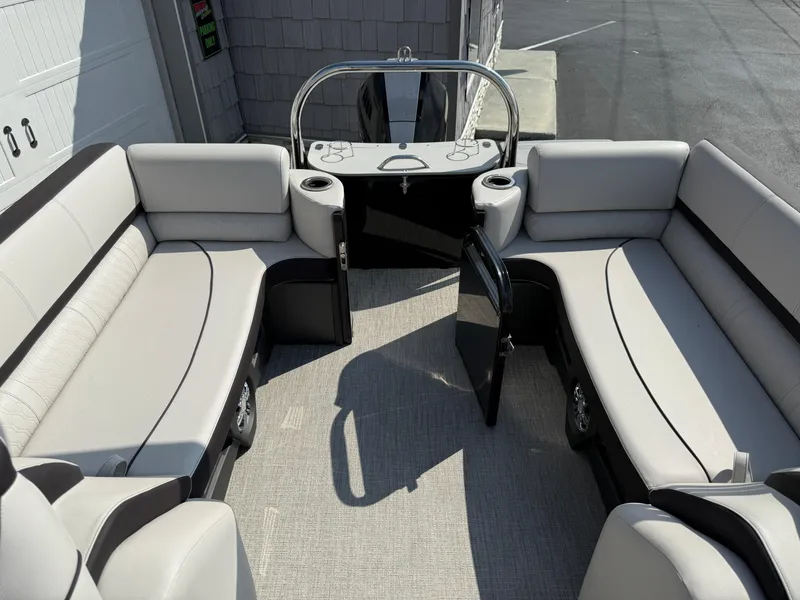 Slide: The Image of 2025 Avalon 2385 Catalina Quad Lounger interior, featuring spacious seating and modern design. - 21