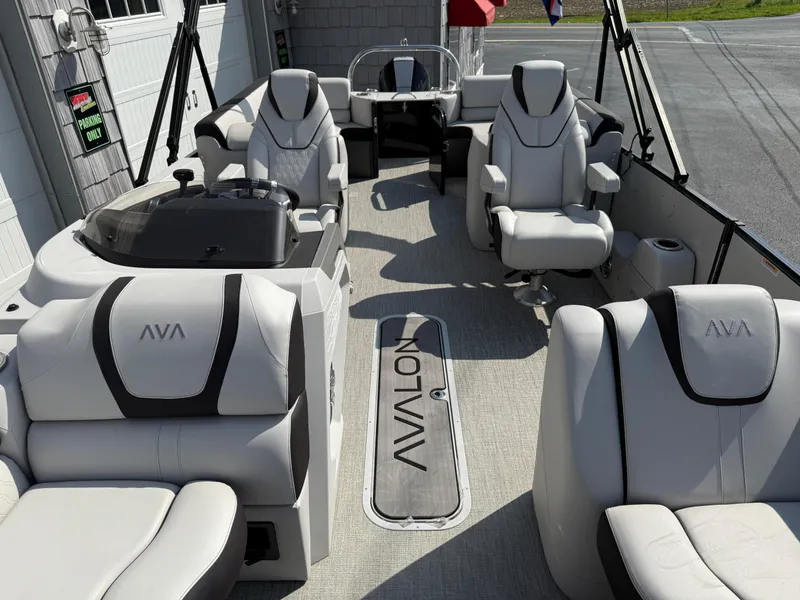 Slide: The Image of 2025 Avalon 2385 Catalina Quad Lounger interior with luxurious seating and modern design. - 27