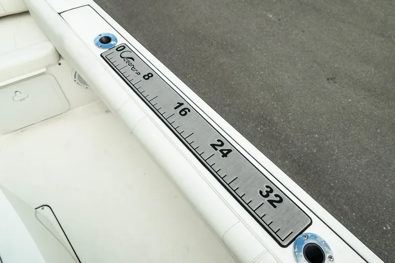 Slide: The Image of Edgewater 188CC 2023 boat with built-in measuring ruler on deck. - 34