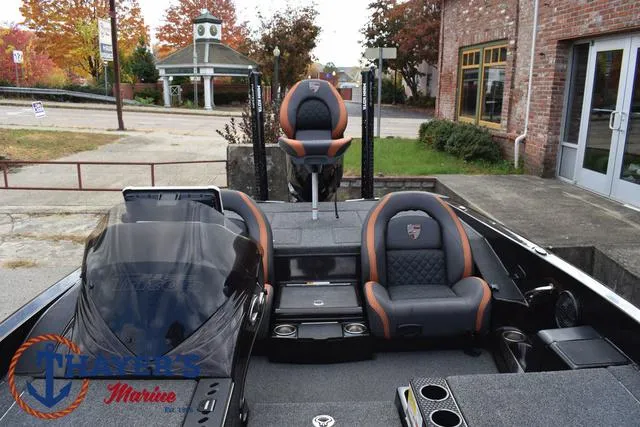 Slide: The Image of 2020 Triton 20 TRX Patriot boat with sleek seating and modern design. - 23