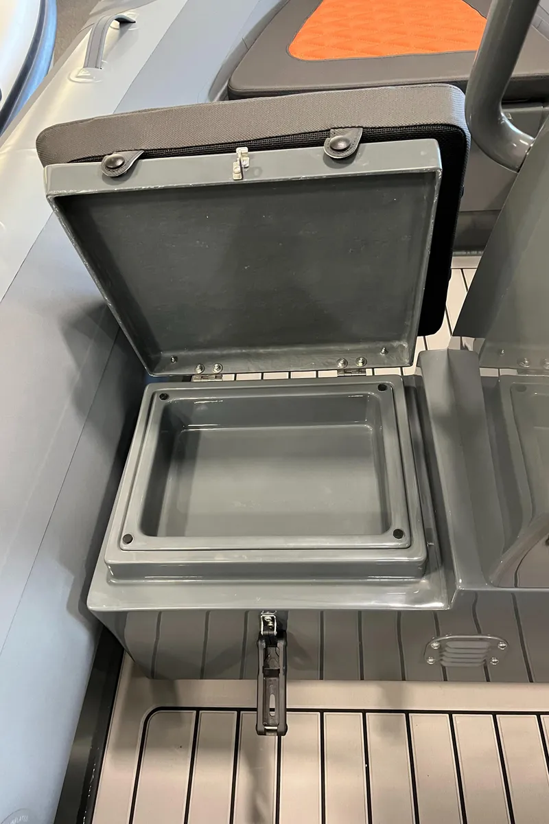 Slide: The Image of Open storage compartment on 2024 Highfield Sport 360 boat. - 9