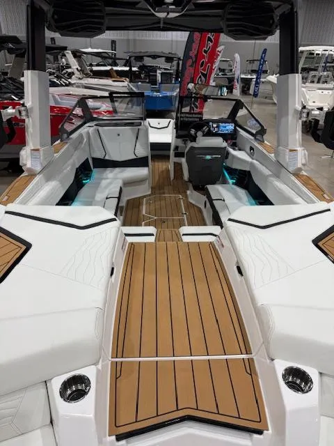 Slide: The Image of 2025 Nautique G23 boat interior with sleek design and modern features. - 25