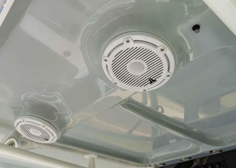 Slide: The Image of Speakers on 2025 Sea Hunt Ultra 305 SE boat ceiling. - 27