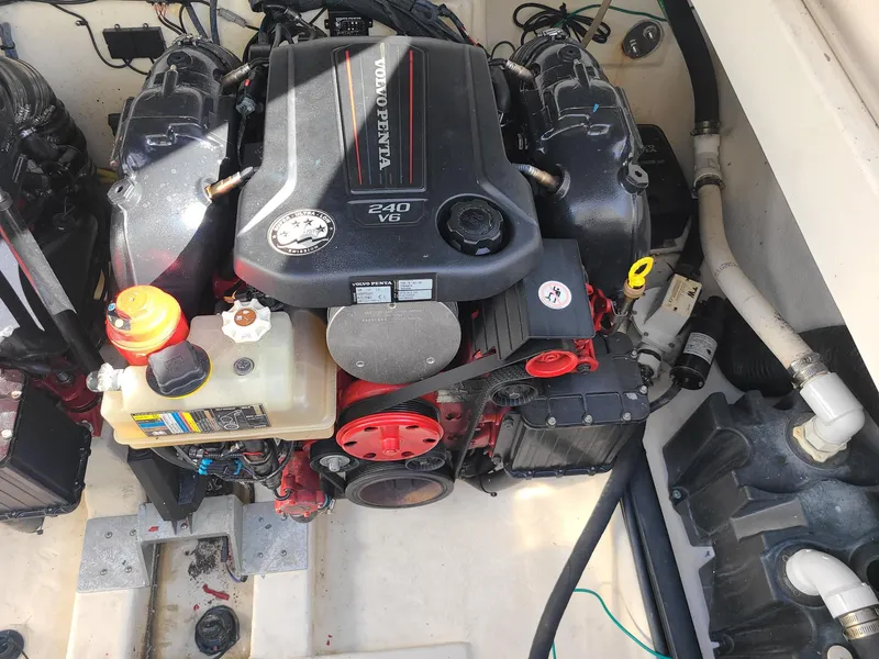 Slide: The Image of Engine compartment of a 2016 Chaparral 307 SSX boat with Volvo Penta 240 V8 engine. - 20