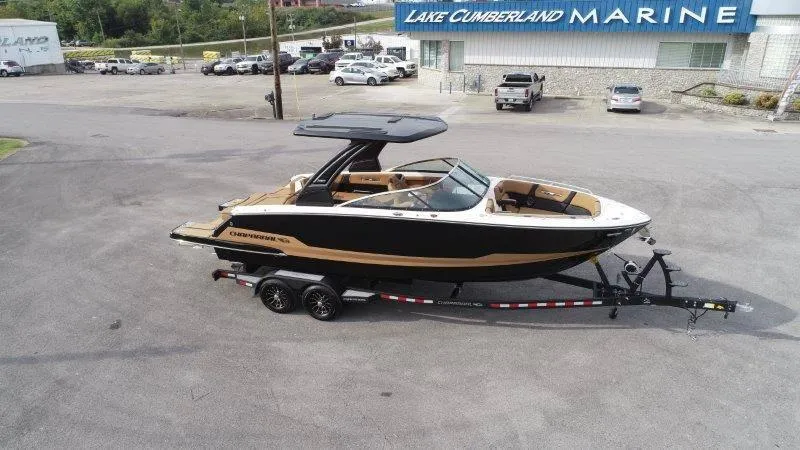 Slide: The Image of 2025 Chaparral 287 SSX boat on trailer at Lake Cumberland Marine. - 16