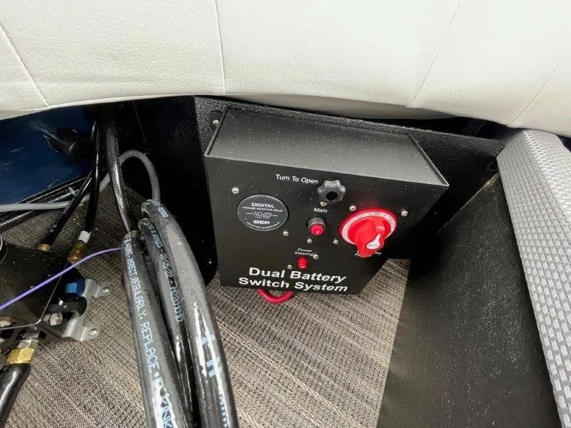 Slide: The Image of Dual battery switch system in 2023 Crest Classic Fish 220 SF boat. - 41