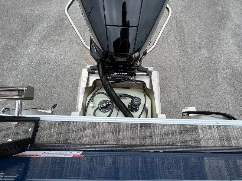 Slide: The Image of 2023 Crest Classic Fish 220 SF boat engine and fuel system, top view. - 47