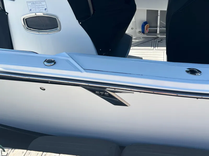 Slide: The Image of 2020 Blackfin 272 CC boat interior with sleek design and modern features. - 6