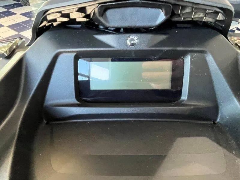 Slide: The Image of 2024 Sea-Doo GTI SE 130 dashboard with digital display and controls. - 12