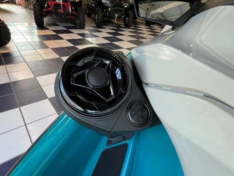 Slide: The Image of 2024 Sea-Doo GTI SE 130 iBR with audio system, close-up view. - 9