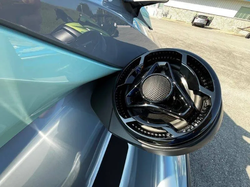 Slide: The Image of Close-up of 2024 Sea-Doo GTI SE 130 audio speaker system. - 34