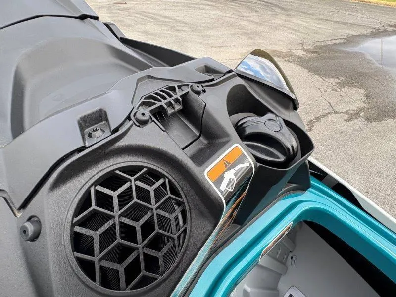 Slide: The Image of 2024 Sea-Doo GTI SE 170 IBR dashboard and storage compartment detail. - 13