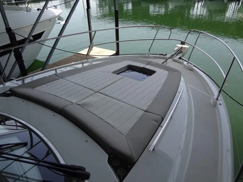 Slide: The Image of Luxurious bedroom interior of 2017 Jeanneau LEADER 36 yacht with elegant bedding. - 38