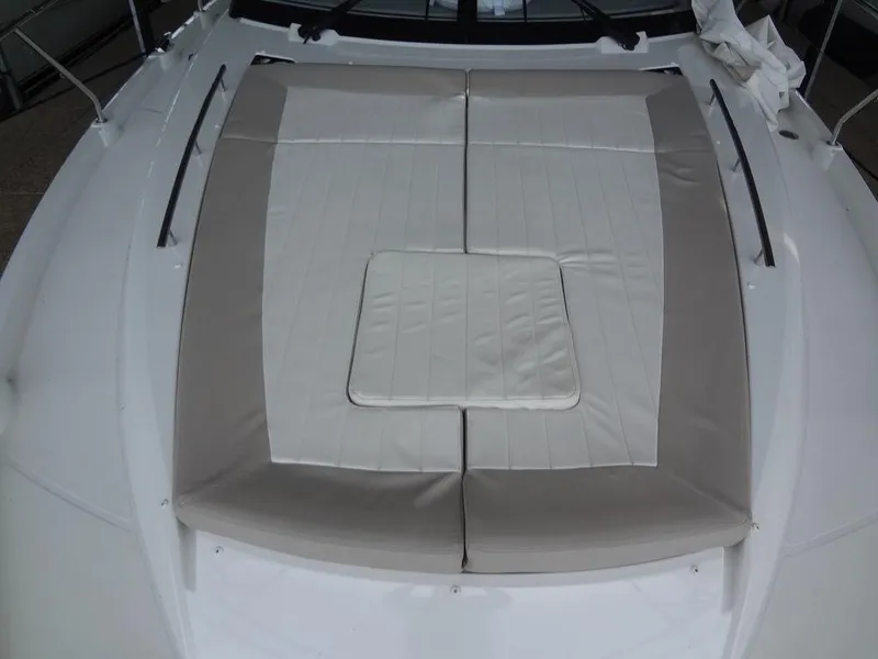 Slide: The Image of Interior of 2017 Jeanneau LEADER 36 yacht with TV and white seating. - 40