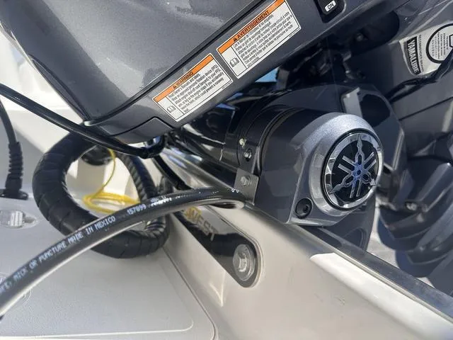 Slide: The Image of Close-up of 2024 Key West 203 FS boat engine components. - 15