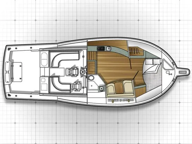 Slide: The Image of 2024 Albemarle 41 Express boat layout with detailed interior design. - 29