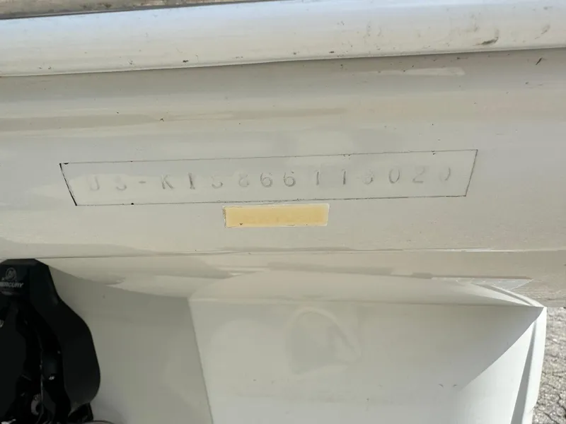 Slide: The Image of 2020 Crownline 255 SS boat hull identification number (HIN) close-up. - 18