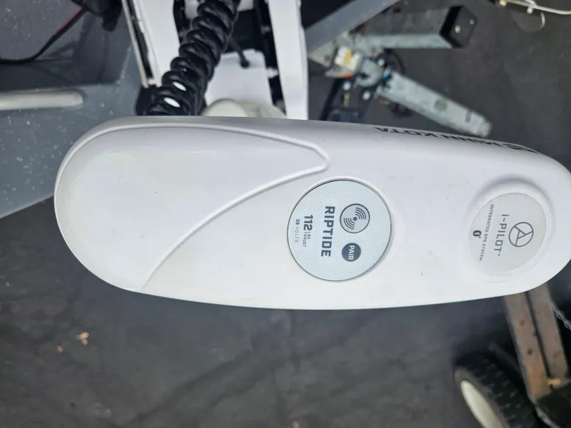 Slide: The Image of Minn Kota Riptide trolling motor on 2022 RH Boats 22 Coastal Hard Top. - 6