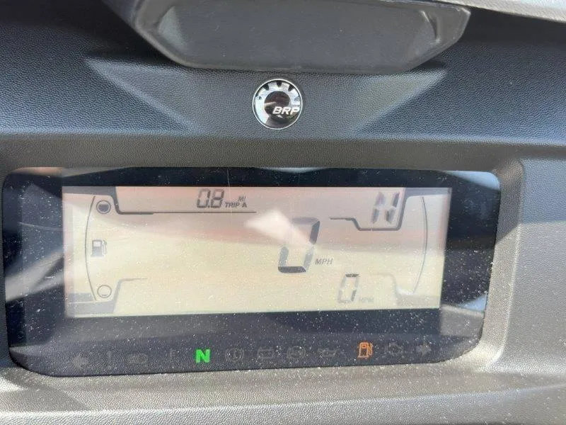 Slide: The Image of Dashboard of a 2024 Sea-Doo GTI 130 showing speedometer and trip details. - 28