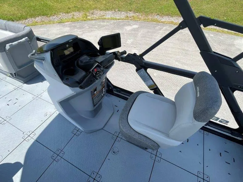 Slide: The Image of 2024 Sea-Doo Switch Cruise 21' 230HP helm with seating and controls. - 31