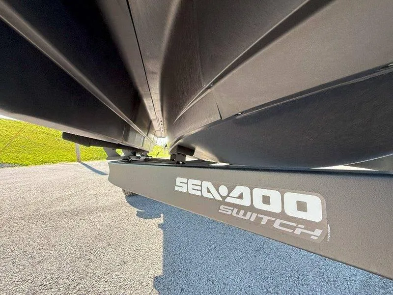 Slide: The Image of Underneath view of 2024 Sea-Doo SWITCH SPORT 18' 230HP on a trailer. - 35