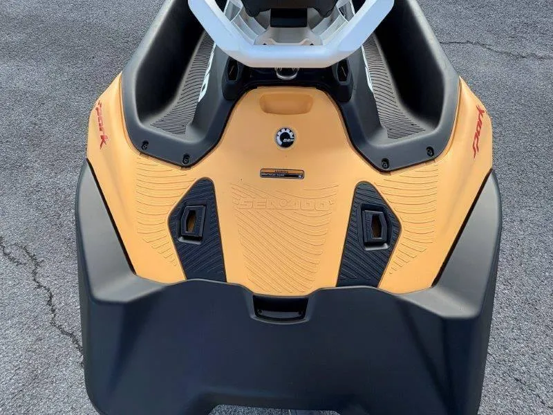 Slide: The Image of 2024 Sea-Doo Spark Rotax 900 ACE-90, rear view, yellow and black design. - 29