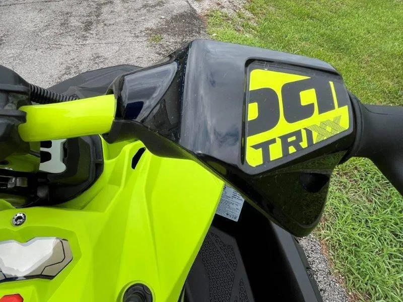 Slide: The Image of 2023 Sea-Doo SPARK TRIXX 2up handlebar close-up, vibrant yellow and black design. - 14