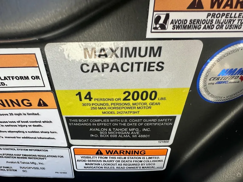 Slide: The Image of Avalon 25' Catalina Entertainer Entertainer Funship w/ 250HP Mercury Verado! 2025 - 9