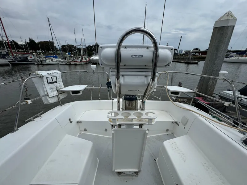 Slide: The Image of Cockpit view of 2005 Catalina 34 Mk II sailboat docked at marina. - 24