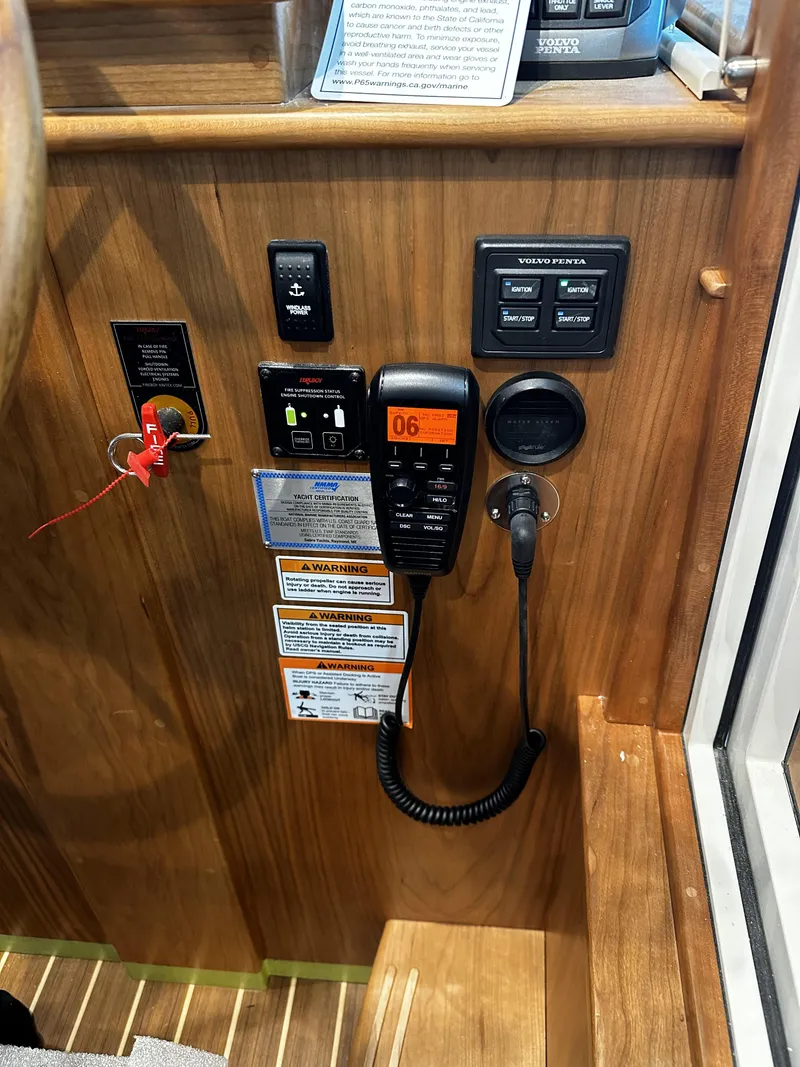 Slide: The Image of Control panel of 2024 Sabre 43 Salon Express with communication equipment. - 29