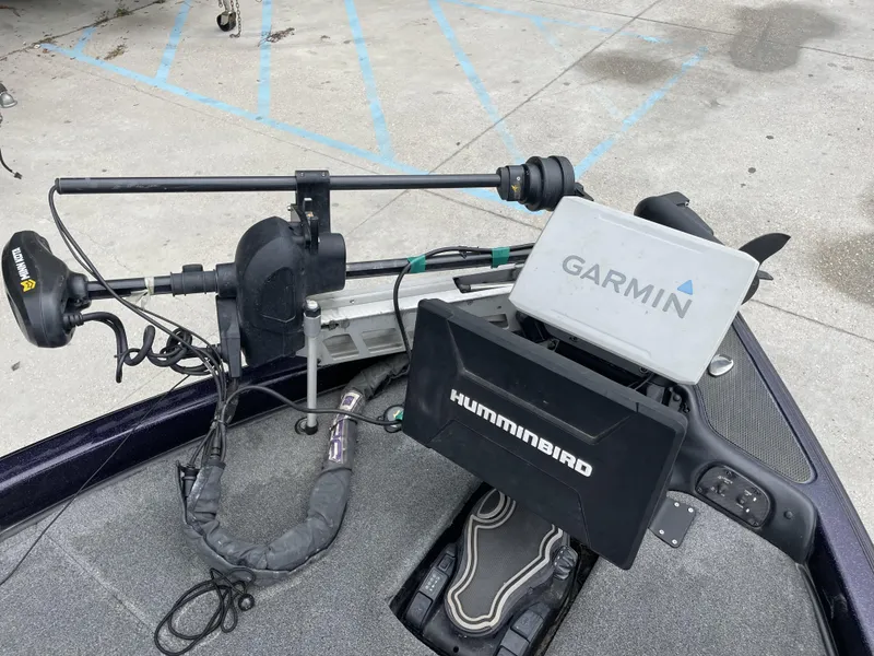 Slide: The Image of Phoenix 919 ProXP 2022 boat with Garmin and Humminbird electronics on deck. - 9