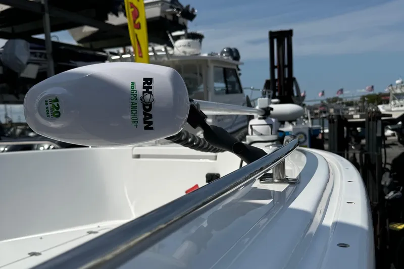 Slide: The Image of Cape Horn 22 OS 2022 boat with Rhodan trolling motor at marina. - 6