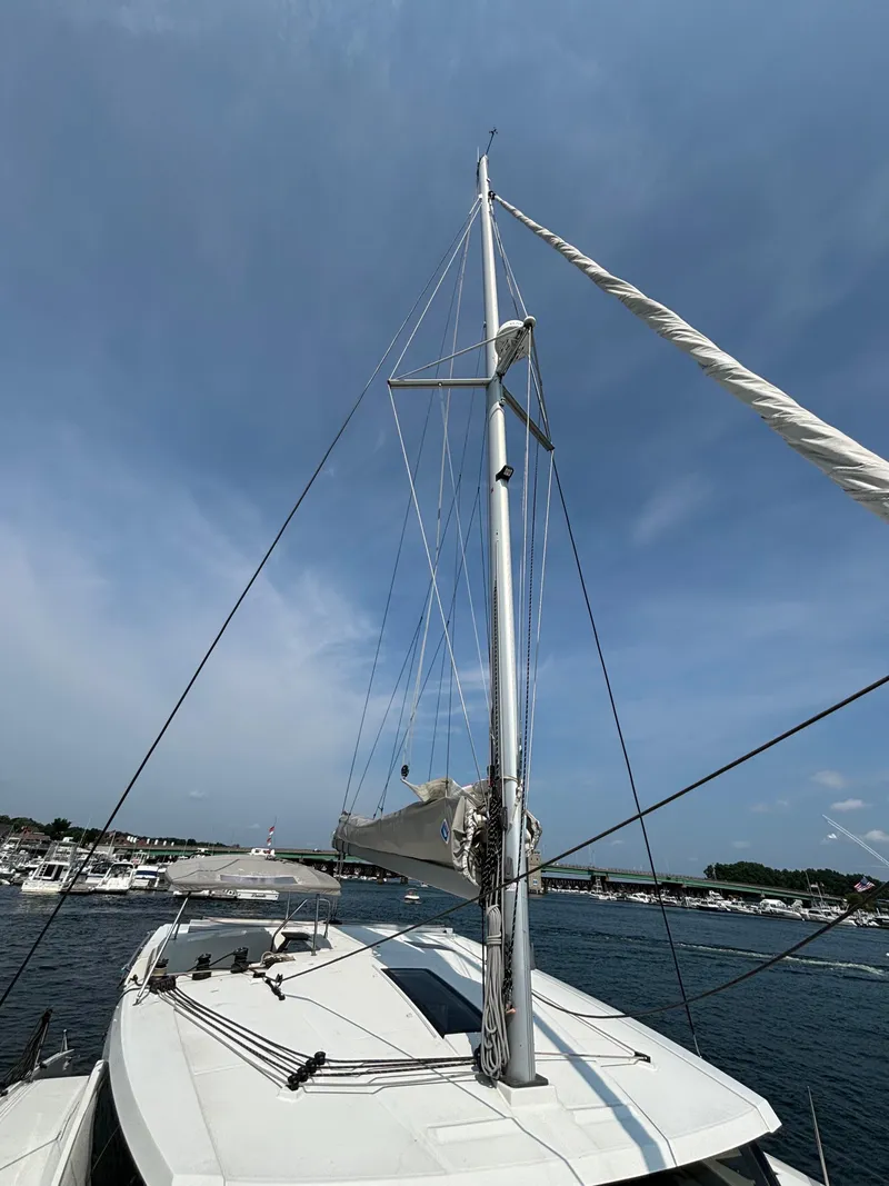 Slide: The Image of Fountaine Pajot Lucia 40 catamaran, 2019 model, sailing on a sunny day. - 46