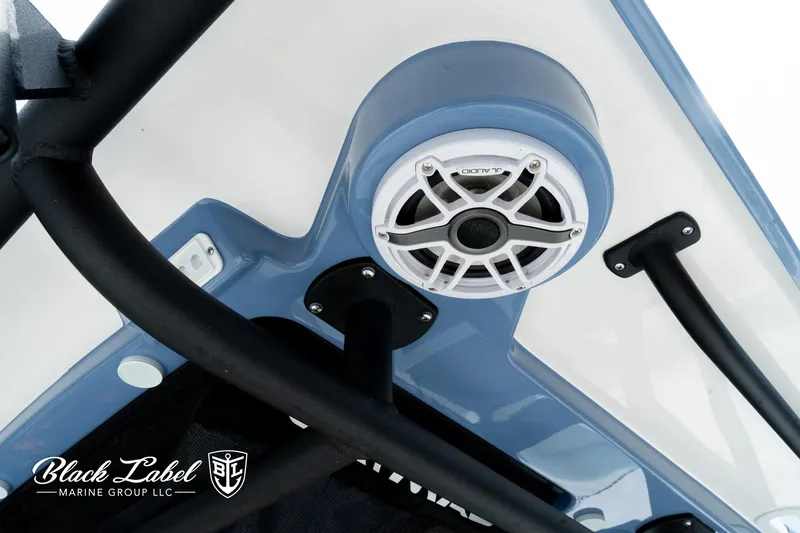 Slide: The Image of Speaker system on 2025 Caymas 281 HB boat by Black Label Marine Group. - 30